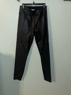 Abercrombie & Fitch Black Faux Leather Top
